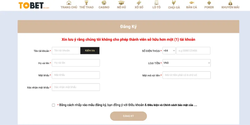 Hướng Dẫn Các Bước Đăng ký Đăng Nhập Tobet88 Mới Nhất Hướng dẫn chi tiết cách đăng ký đăng nhập tobet88